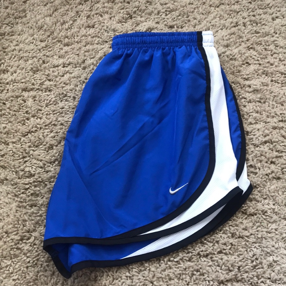 Blue Nike Dri Fit running shorts